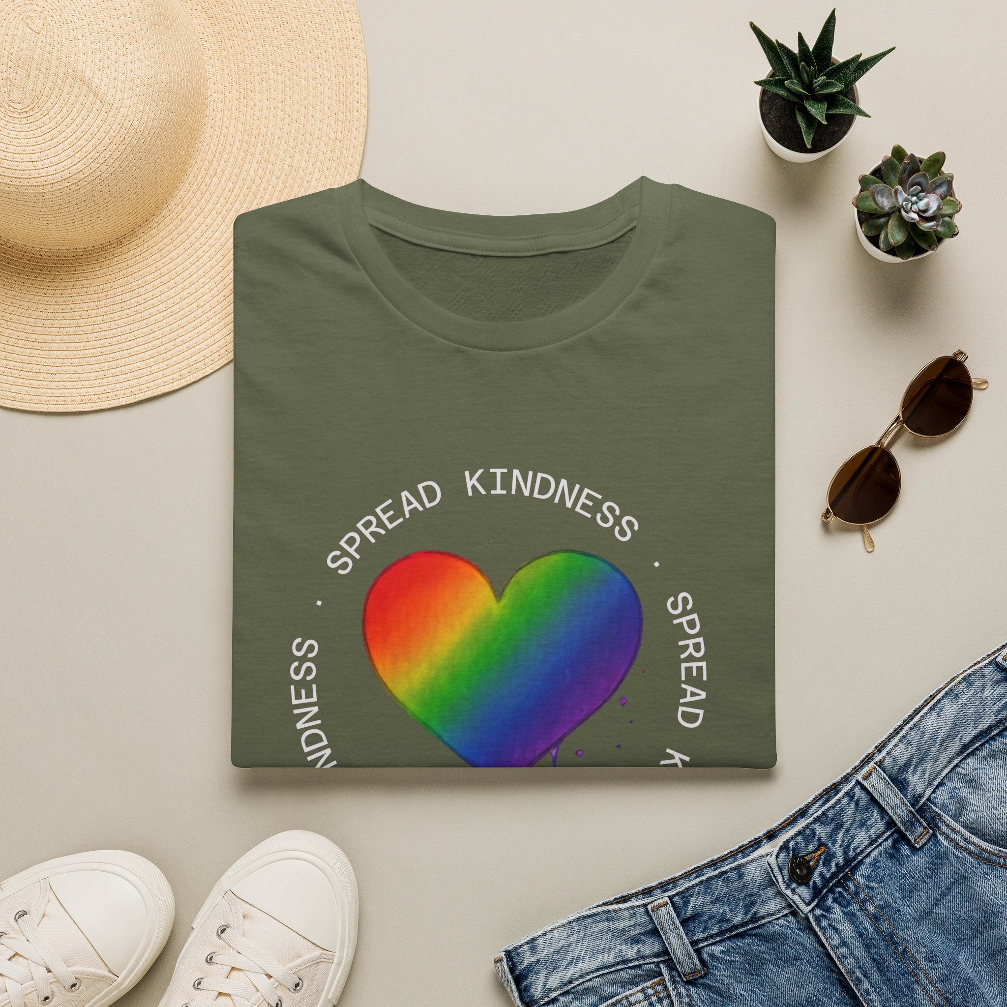 Shirt, Rainbow Heart Spread Kindness