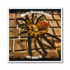 Magnet — "Web Developer at Work" Spider on Keyboard