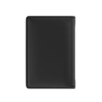 Black leather wallet on a white background