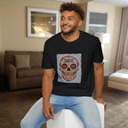 Shirt, Day of the Dead Sugar Skull - Dragonfly Floral Calavera Tee