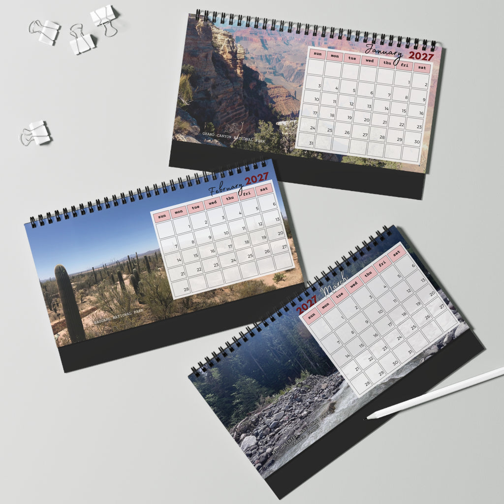 Calendar, 2027 US Parks & Monuments - Desktop Spiral