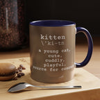 Mug, Cute Kitten Coffee Cup - 11 oz and 15 oz