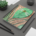 Notebook, Dragonfly Leaf Spiral Journal - (5"x7") Glossy cover