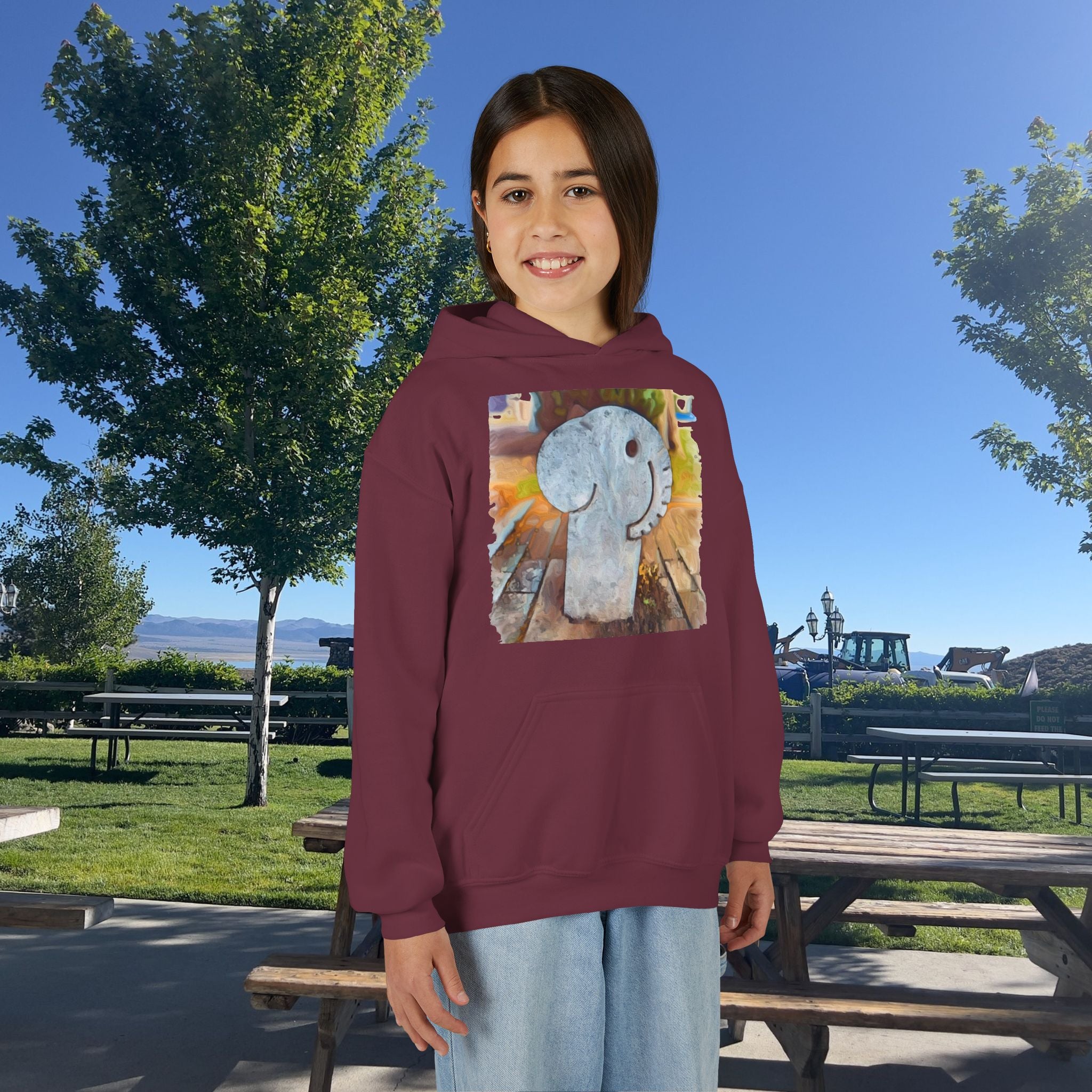 Shirt, Kids Elephant Hoodie — Cute Elephant Design Youth Sweatshirt