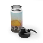 Stainless Steel Water Bottle — Sunset Silhouette Kids Scene