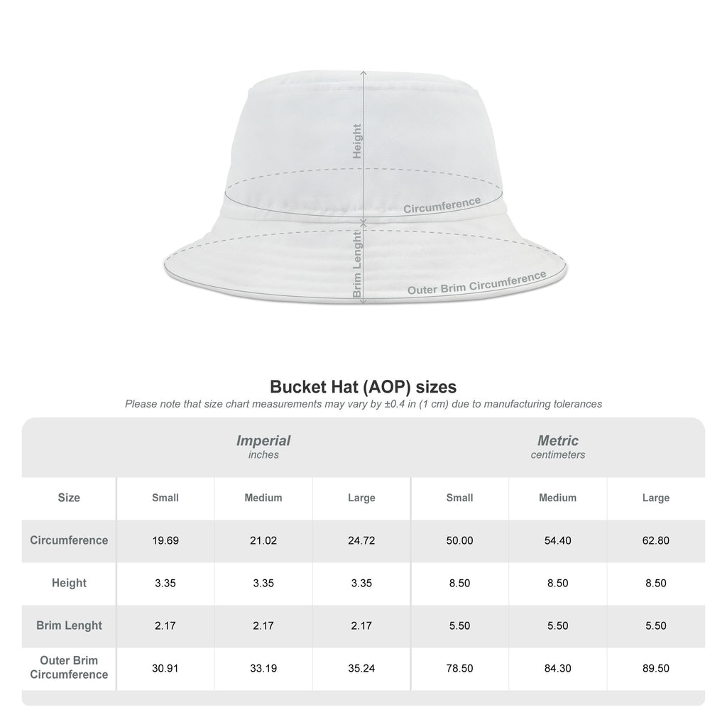 Hat, Daisy Dragonfly wings Design Bucket Hat