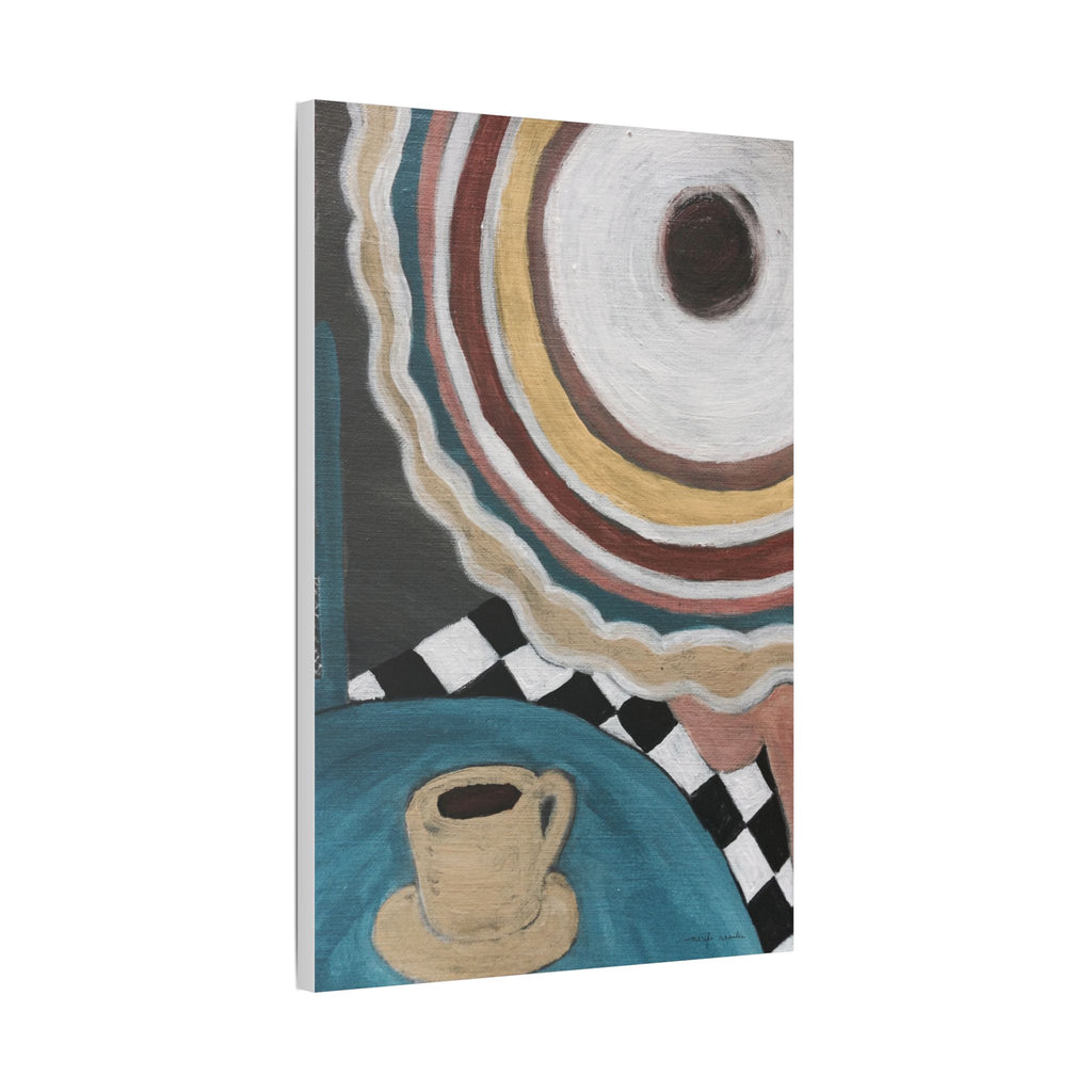 Canvas Wall Art, Woman at a Cafe