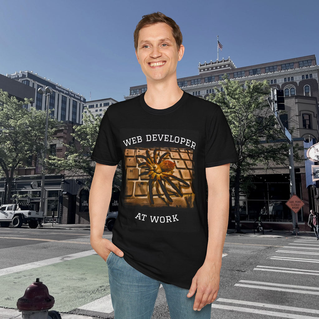 Shirt, Web Developer At Work