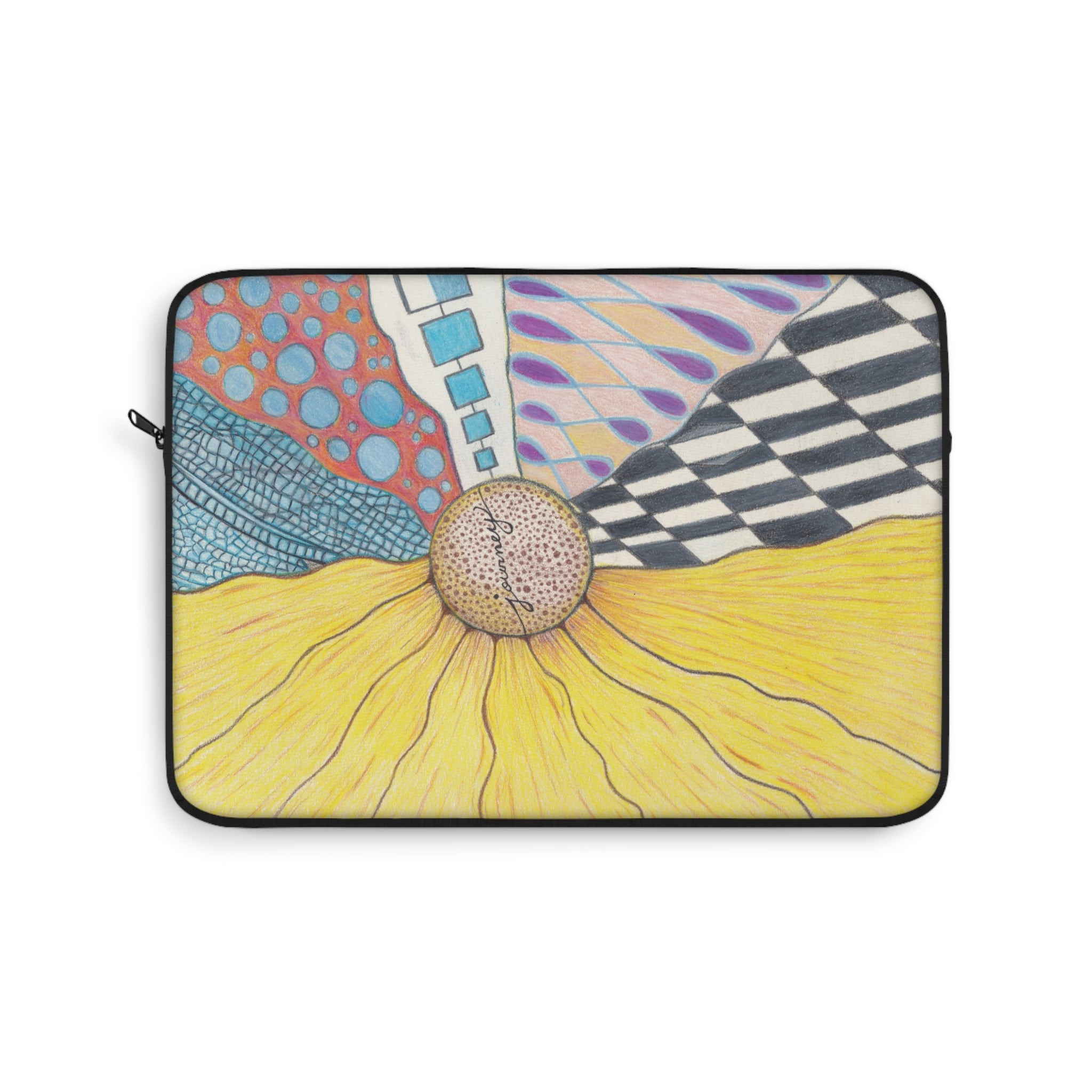 Case, Laptop Sleeve, Abstract Sunburst Colorful Patterned Art Protector