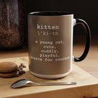 Mug, Cute Kitten Coffee Cup - 11 oz and 15 oz