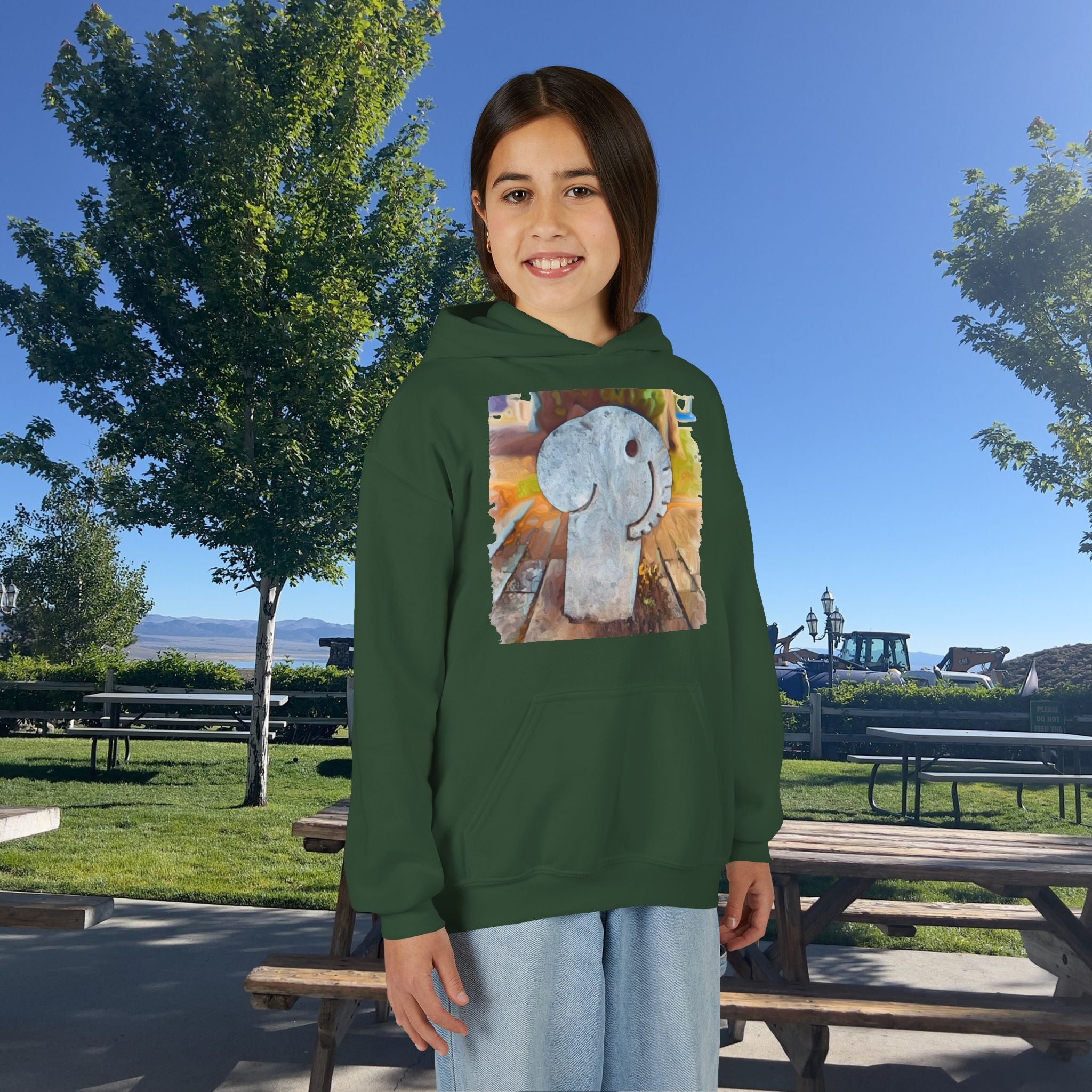 Shirt, Kids Elephant Hoodie — Cute Elephant Design Youth Sweatshirt