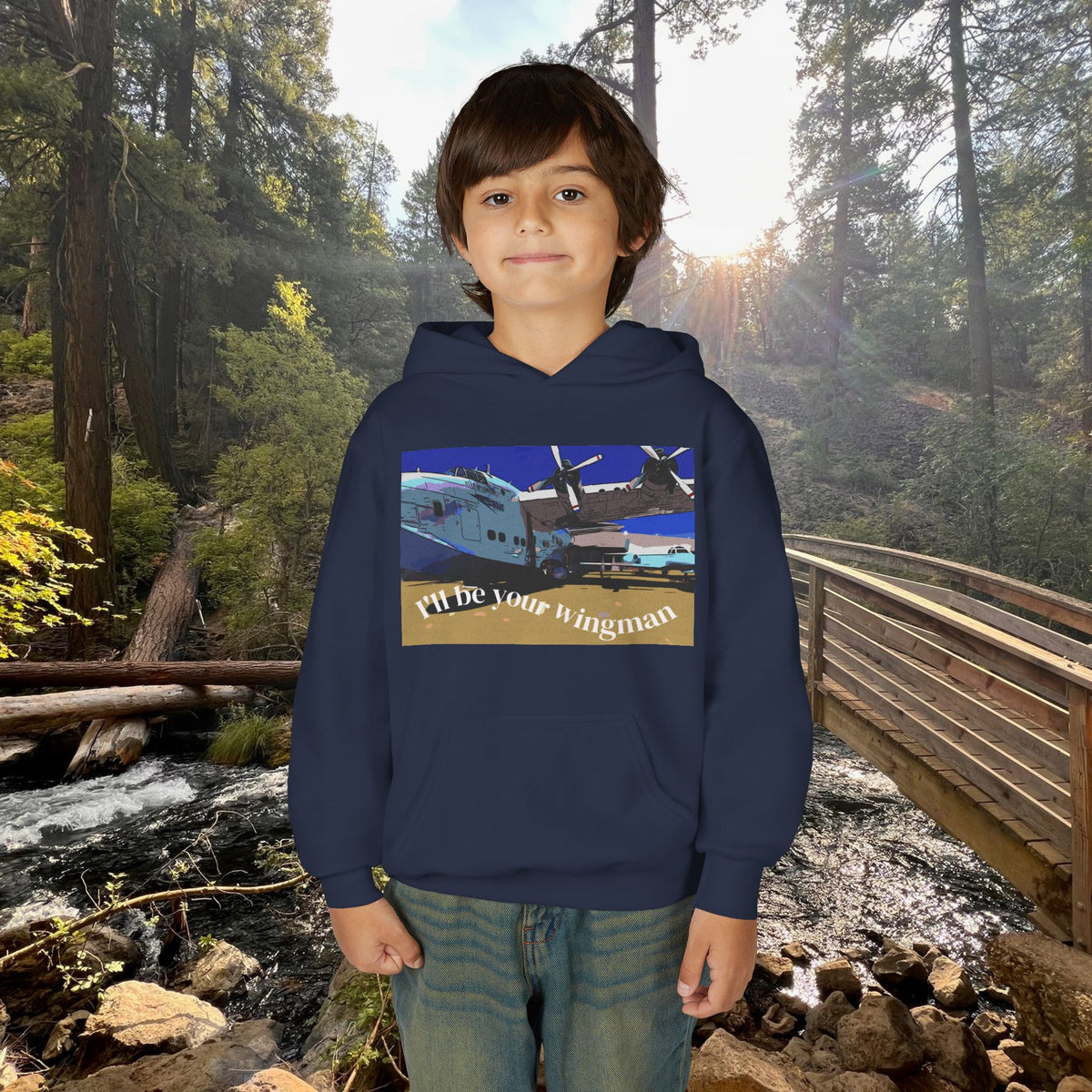 Hoodie, Kids Wingman — Stylized Airplane Photograph by Marife Rosales