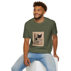 Cat Stamp T-Shirt – 'Cuteness Guaranteed' Vintage Photo Tee