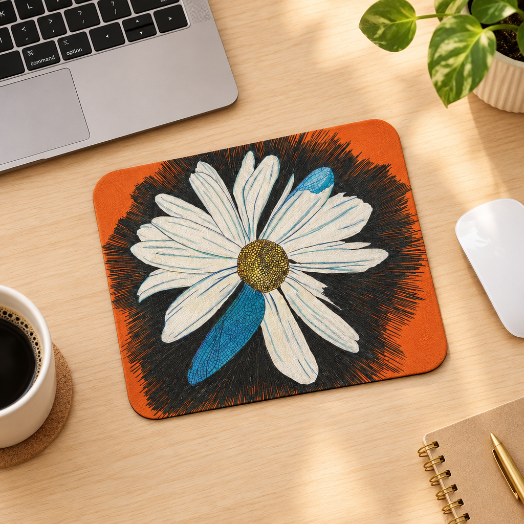 Mousepad, Daisy Dragonfly Wings Petal