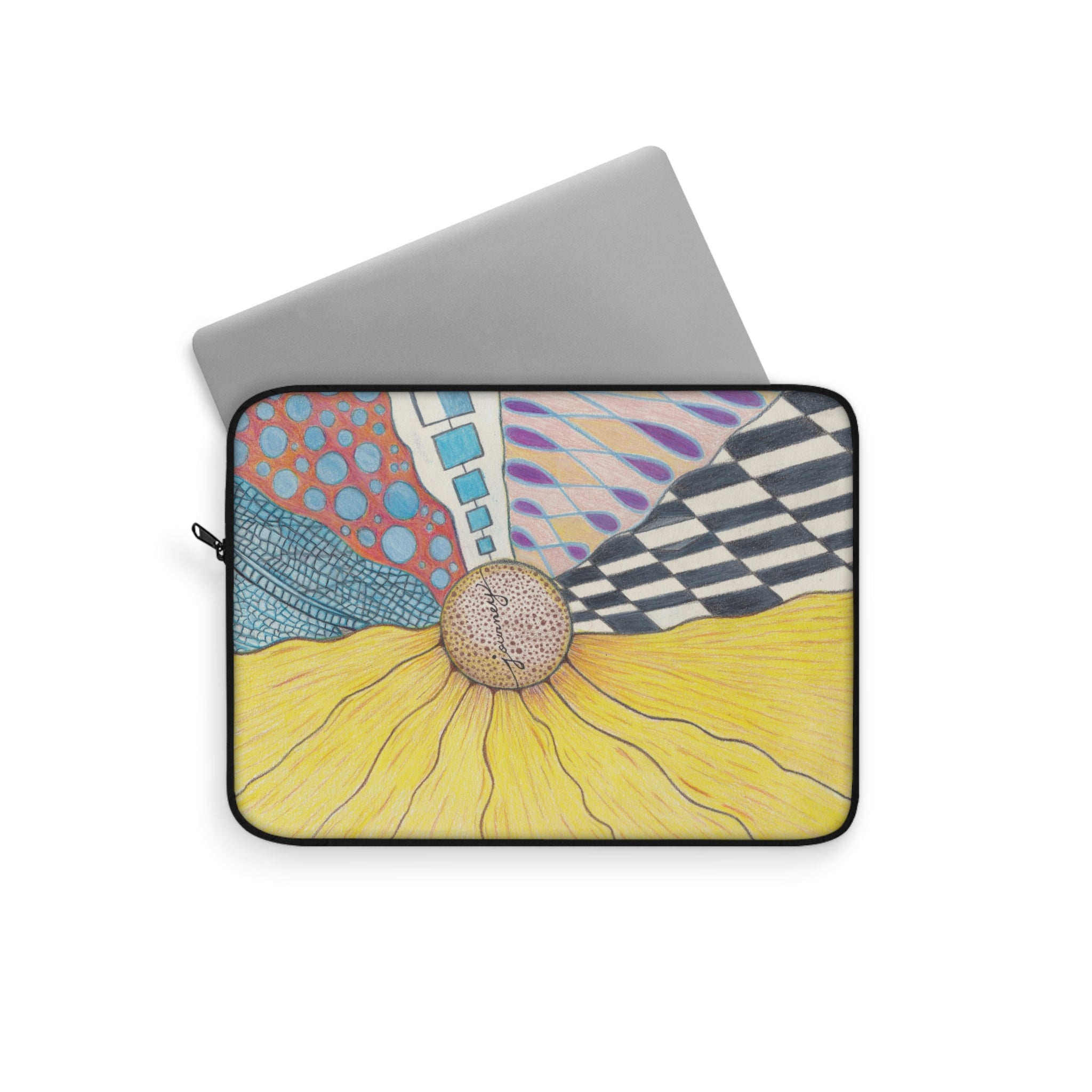 Case, Laptop Sleeve, Abstract Sunburst Colorful Patterned Art Protector