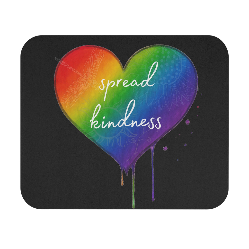 Mousepad, Spread Kindness Rainbow Heart