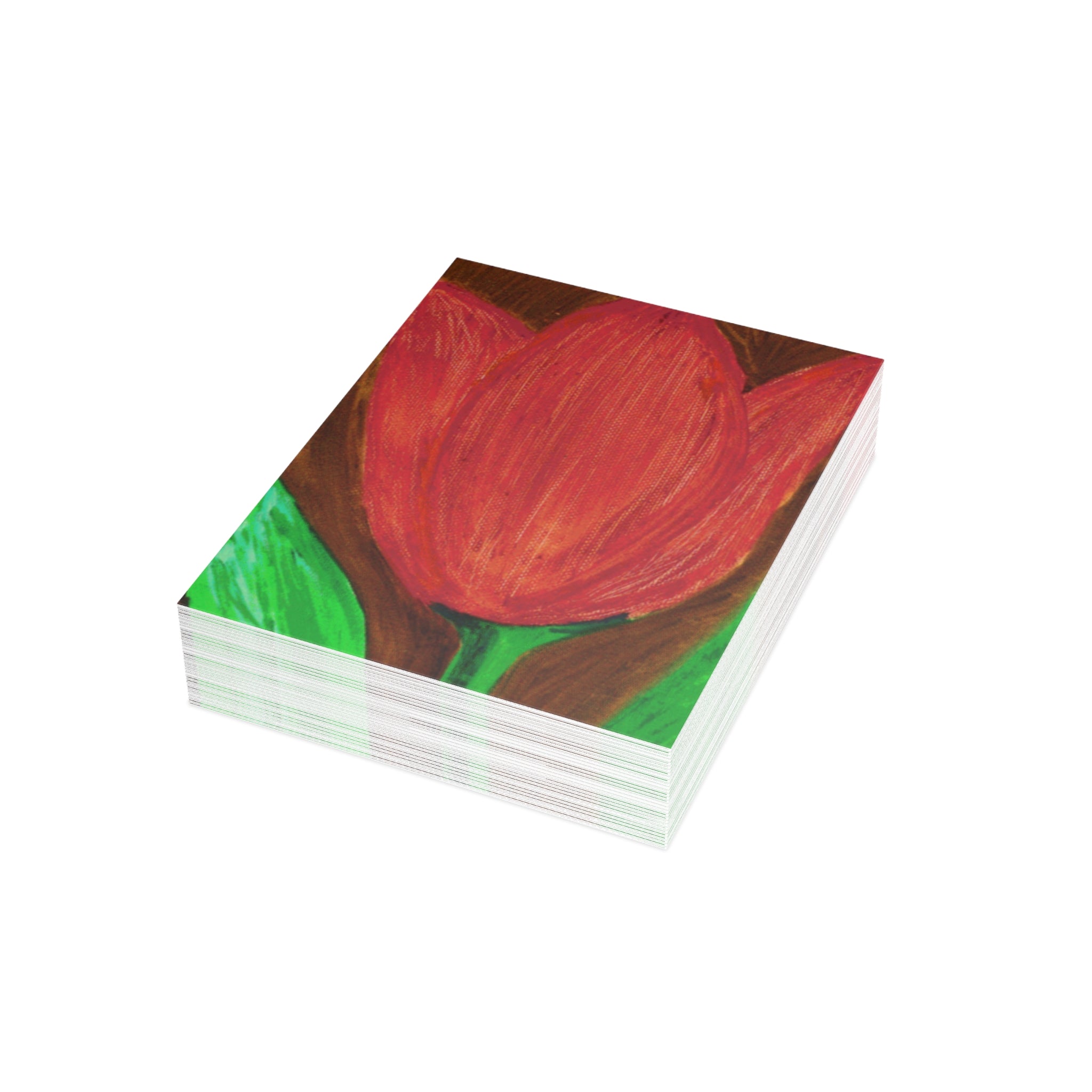 Greeting Cards, Red Tulip (QTY: 1, 10, 30)