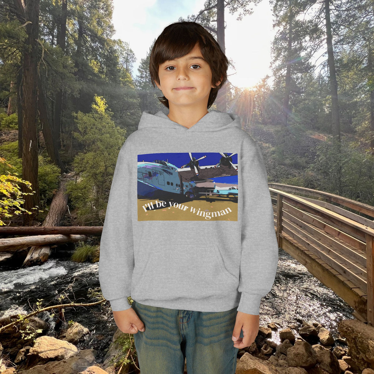 Hoodie, Kids Wingman — Stylized Airplane Photograph by Marife Rosales