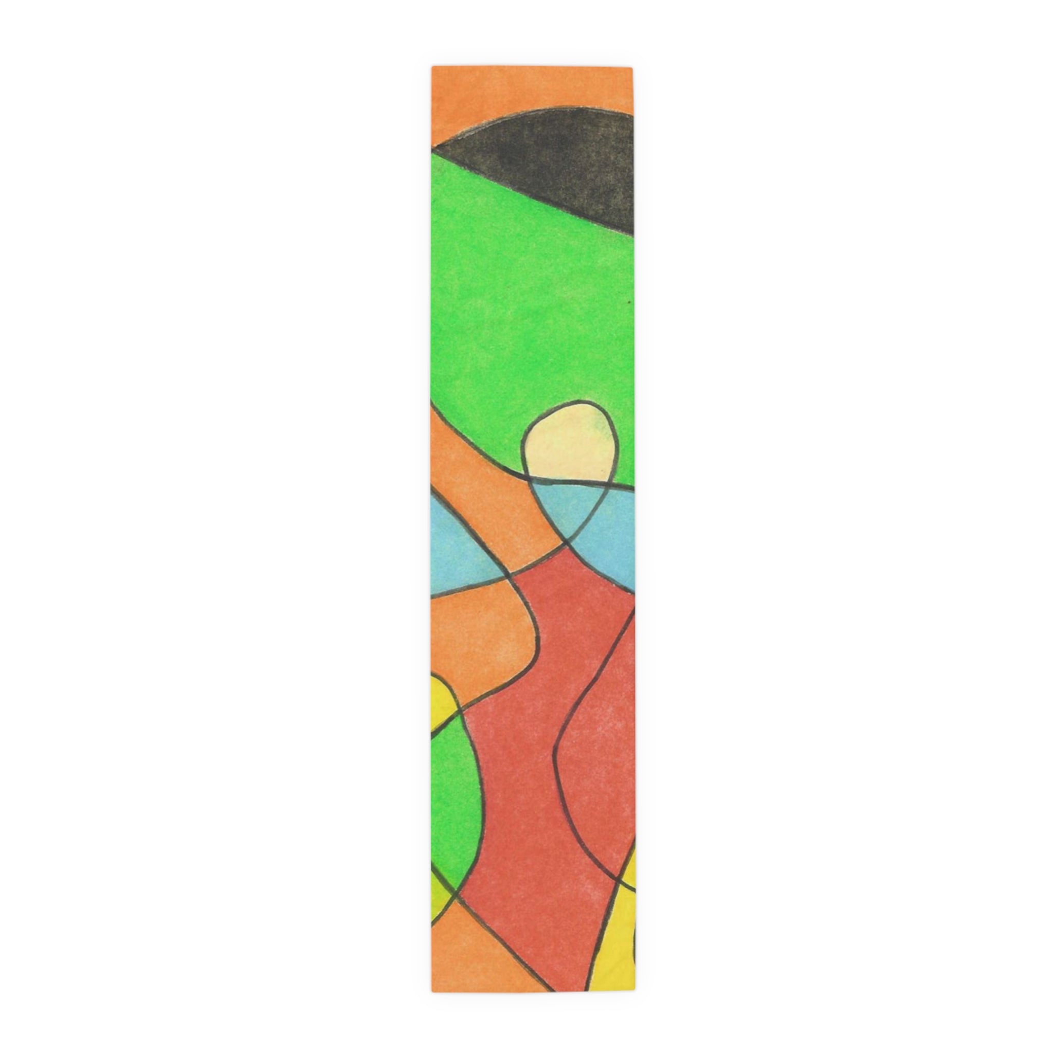 Table Runner, Abstract Colorblock  — Bright Modern Dining Decor
