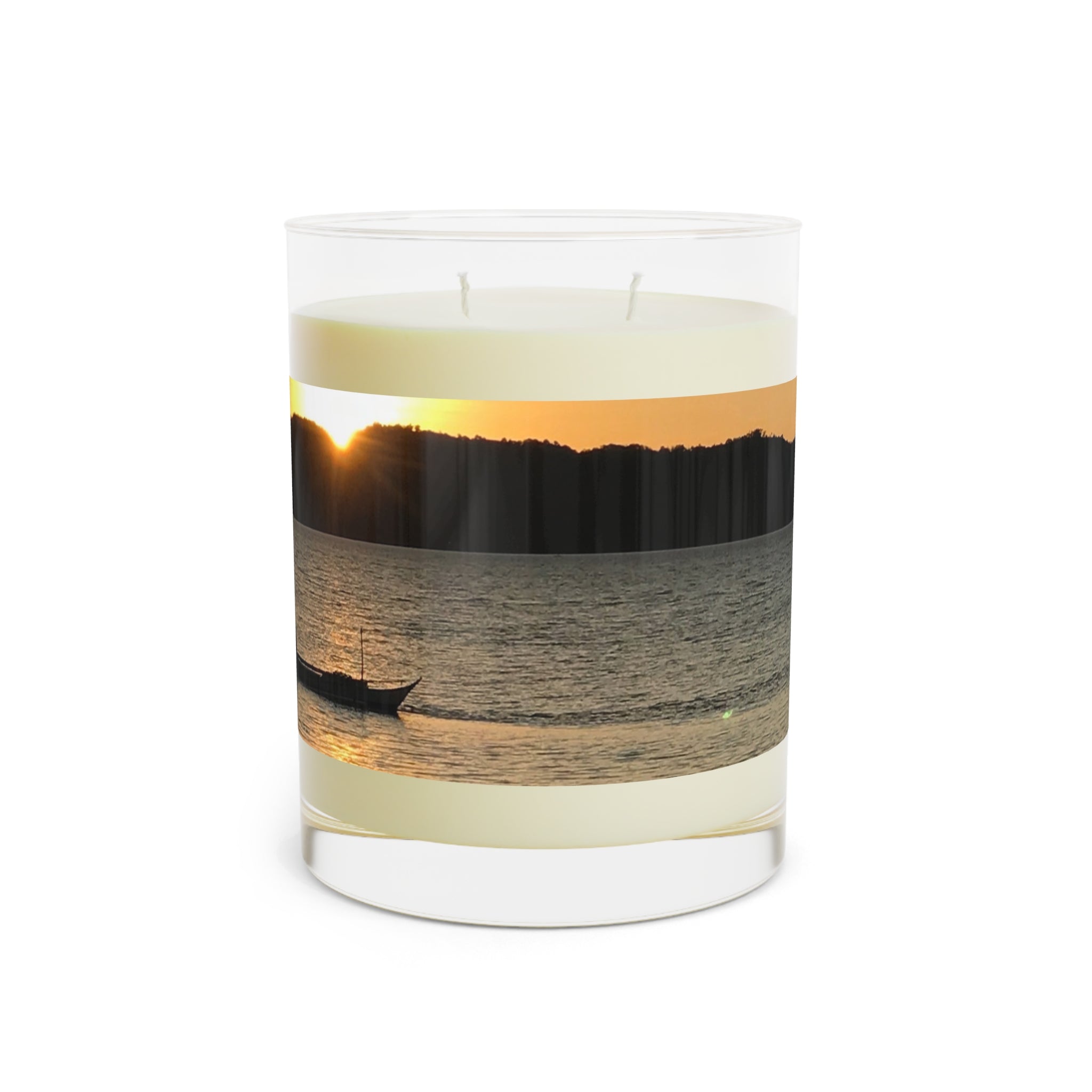 Candle, Ocean design Glass (ocean mist scent)