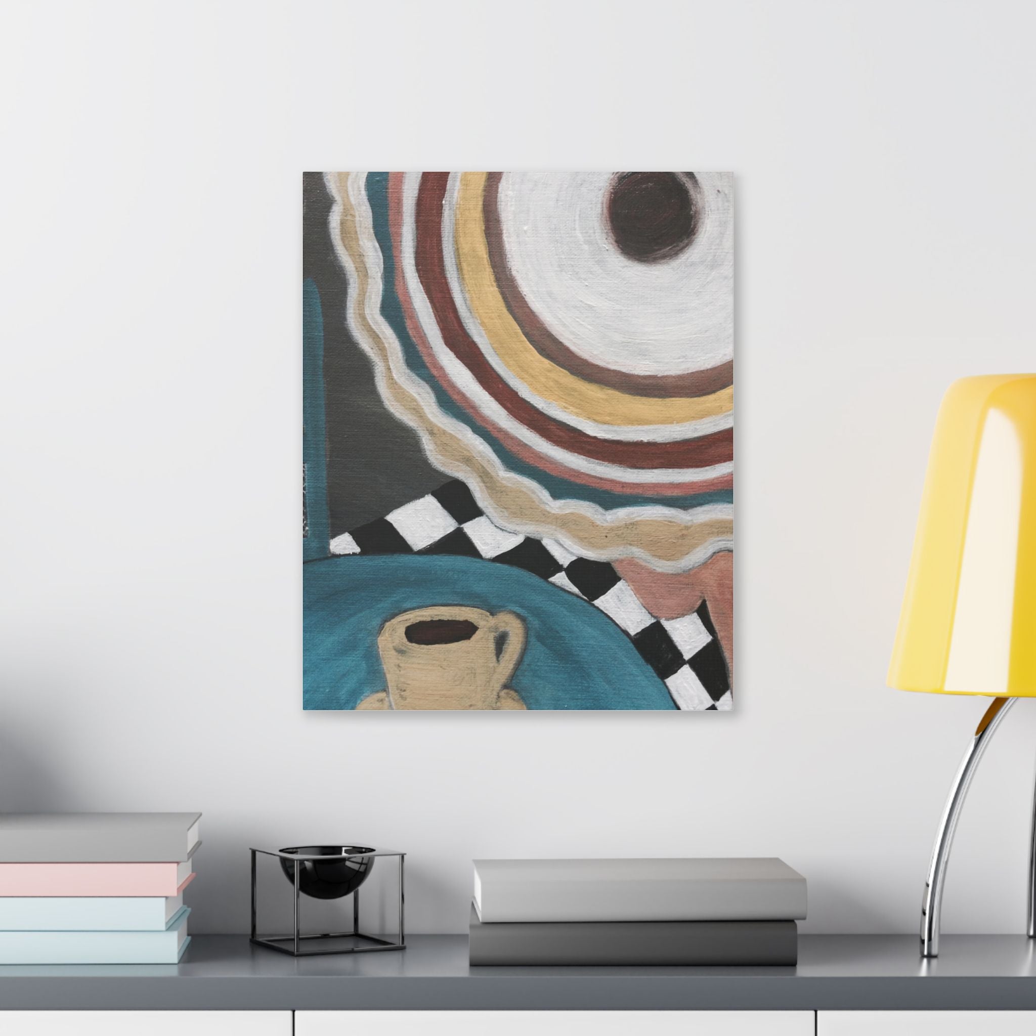 Canvas Wall Art, Woman at a Cafe