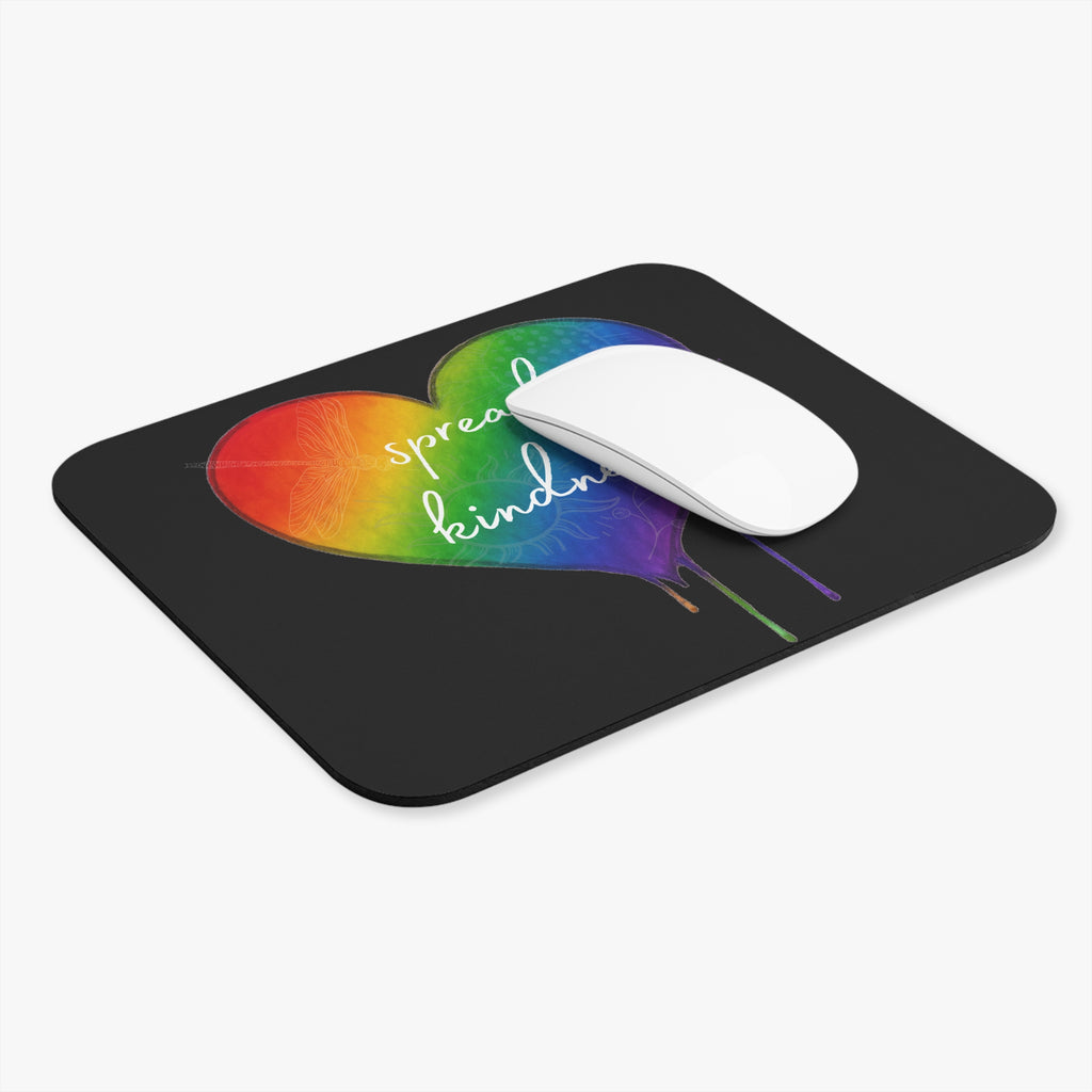 Mousepad, Spread Kindness Rainbow Heart