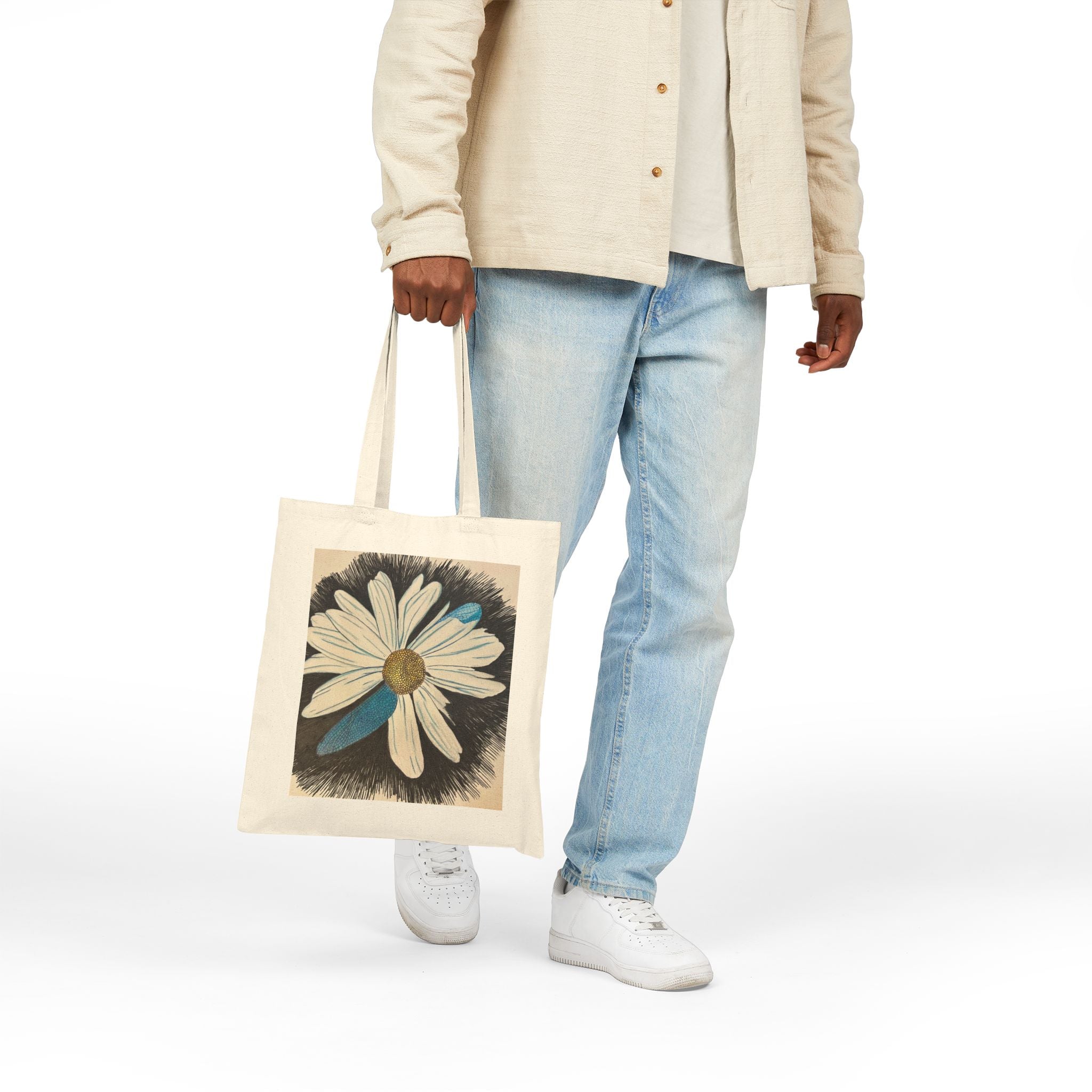 Bag, Daisy Dragonfly Tote Bag