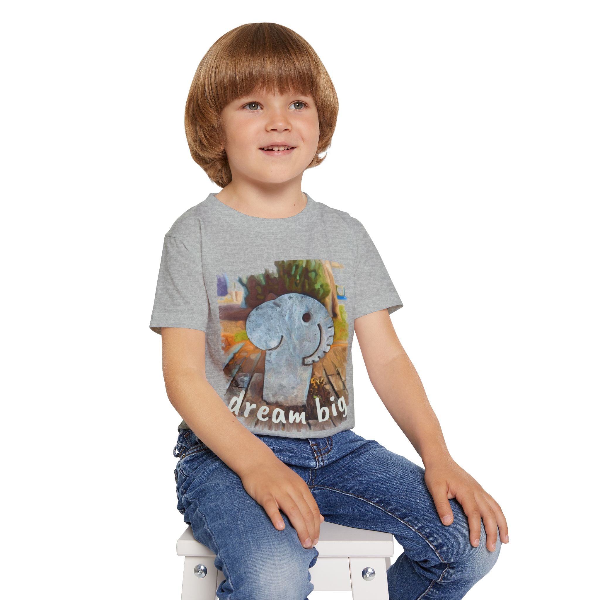 Shirt, Kids, Dream Big Toddler T-Shirt with Park Elephant Design