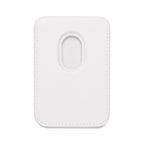 White rectangular cardholder with rounded corners on a white background