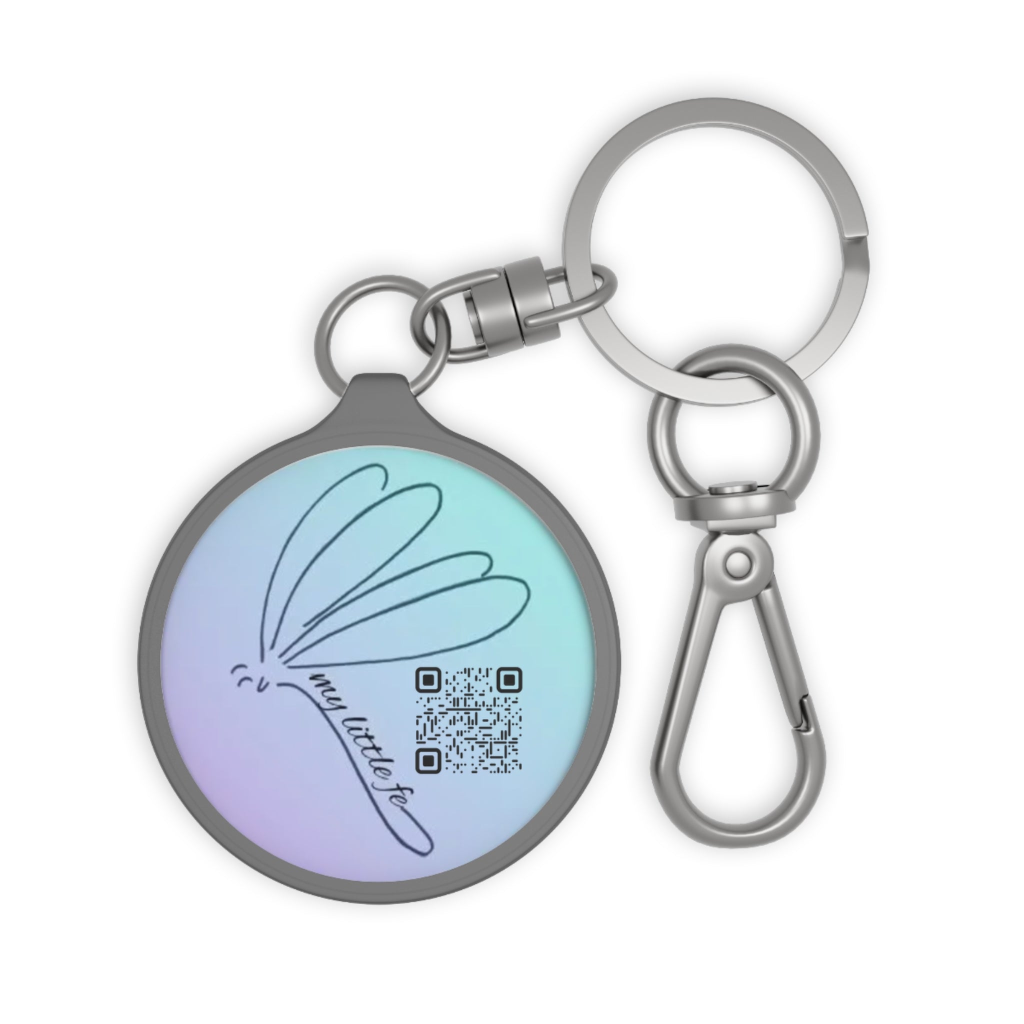 Keyring Tag, Dragonfly Custom Keychain Gift, Unique Accessory, Eco-Friendly Tag for Keys, Pet ID Tag, Elegant Key Charm