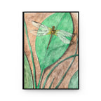 Notebook, Dragonfly on a Leaf Hard bound Journal