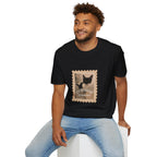 Cat Stamp T-Shirt – 'Cuteness Guaranteed' Vintage Photo Tee