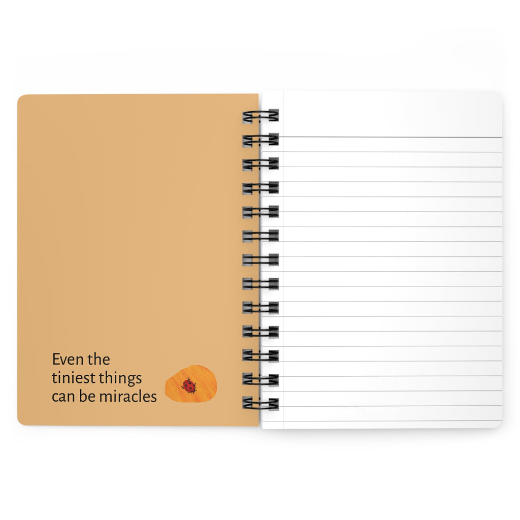 Notebook, Ladybug on a Sunflower Spiral Journal