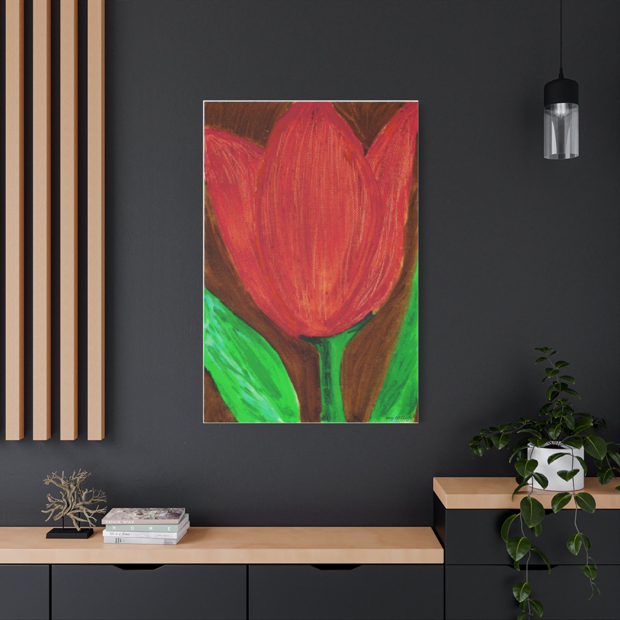 Red Tulip Canvas Wall Art