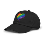 Cap, Rainbow Drip Heart "Spread Kindness" - Distressed