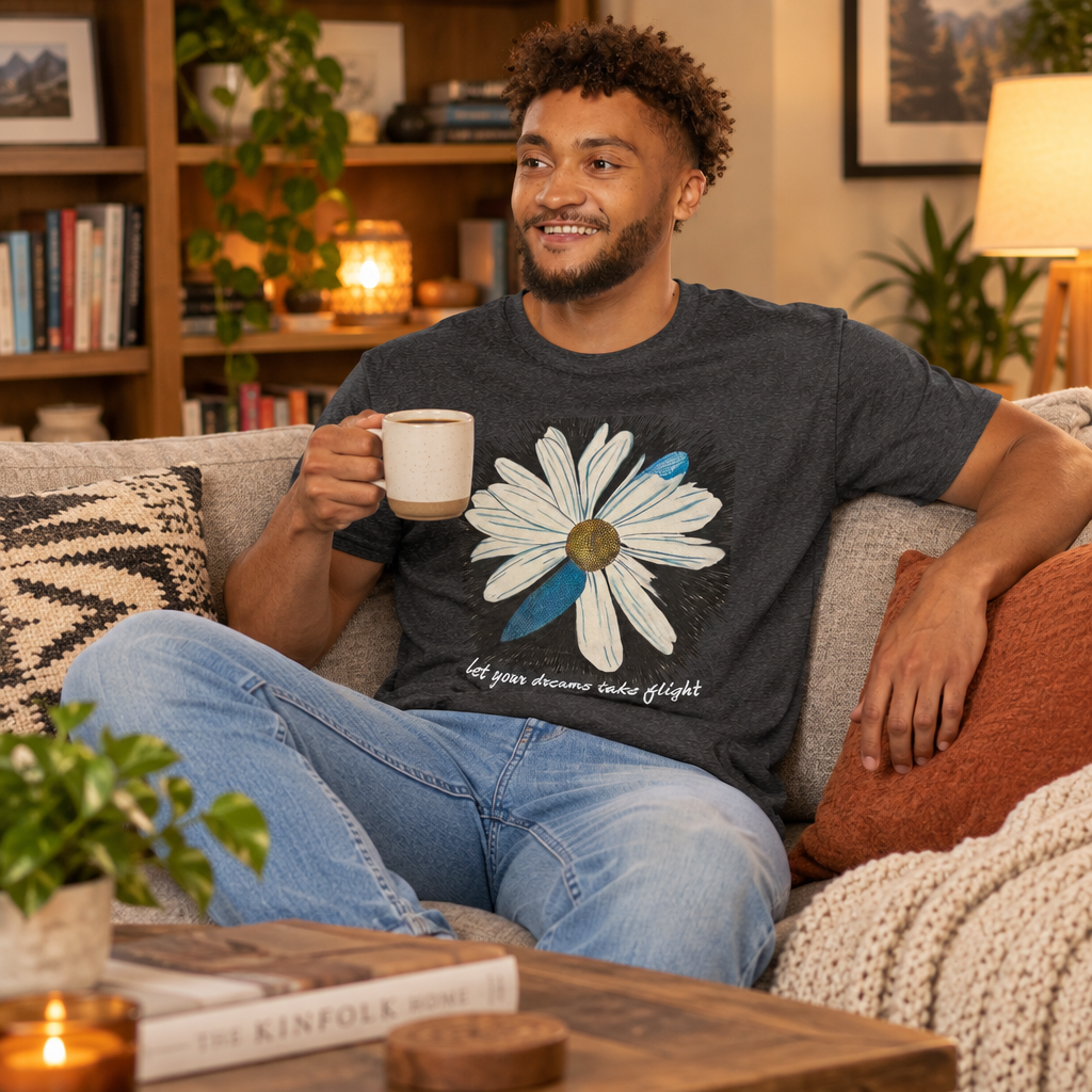 Shirt, Dreams Take Flight Daisy with Dragonfly Wings T-Shirt