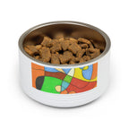 Pet Bowl, Abstract Color Block Design -Personalizable
