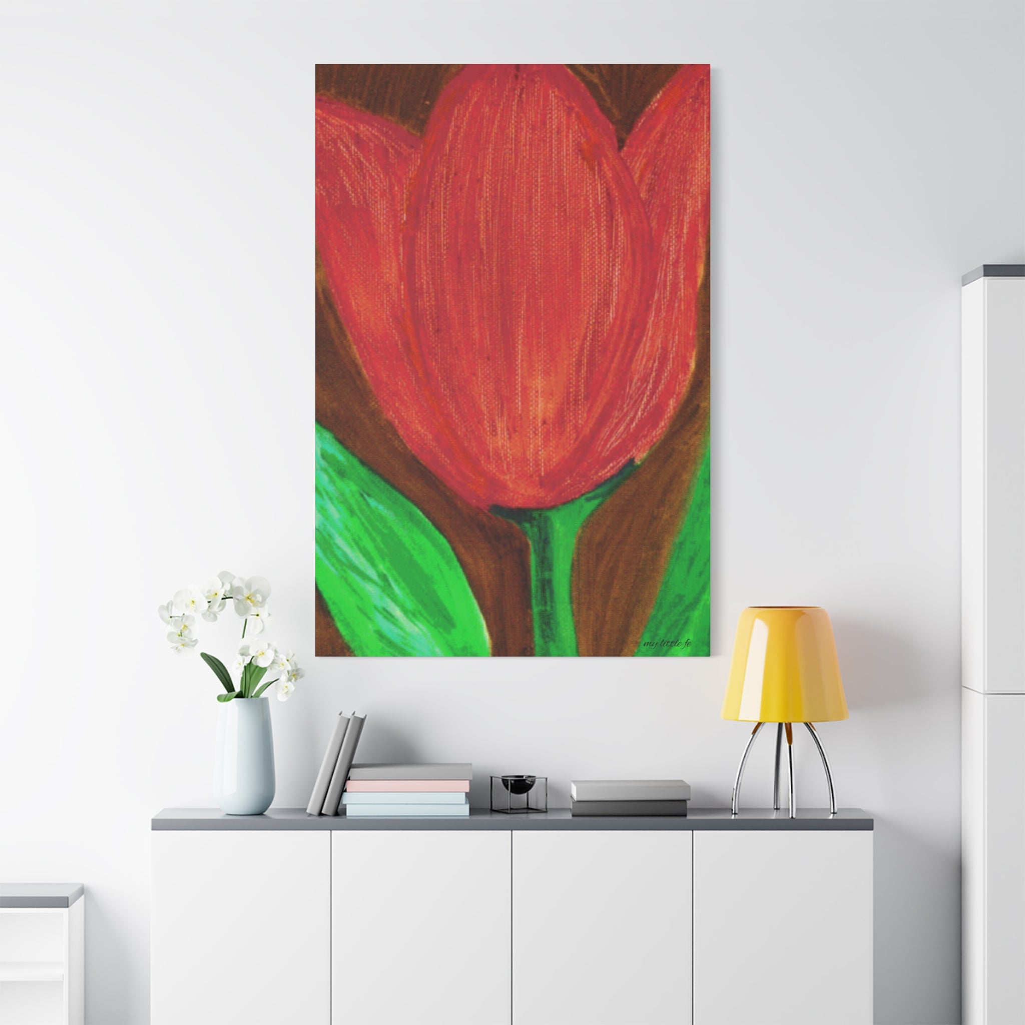 Red Tulip Canvas Wall Art