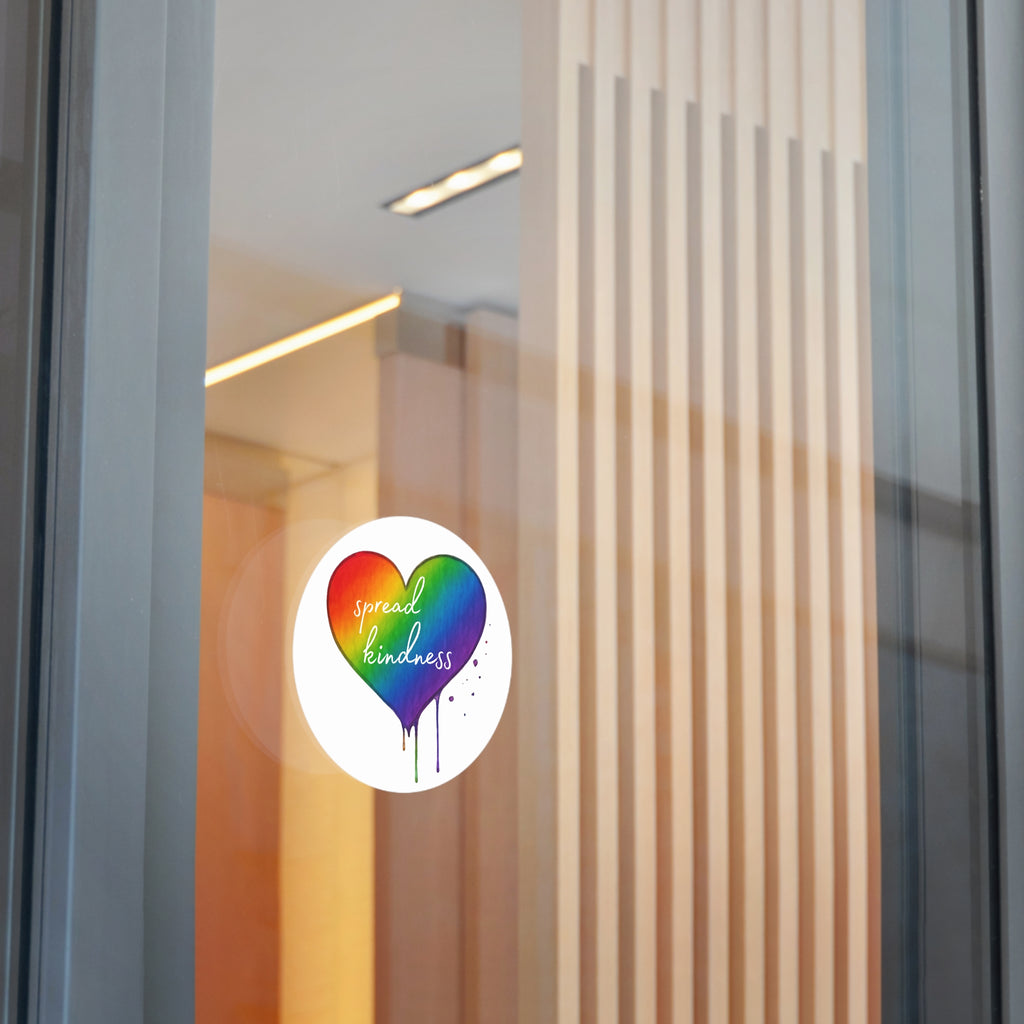 Sticker, Kindness Rainbow Heart