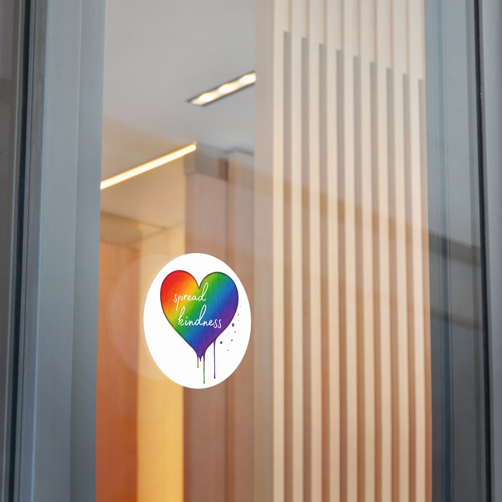 Sticker, Kindness Rainbow Heart