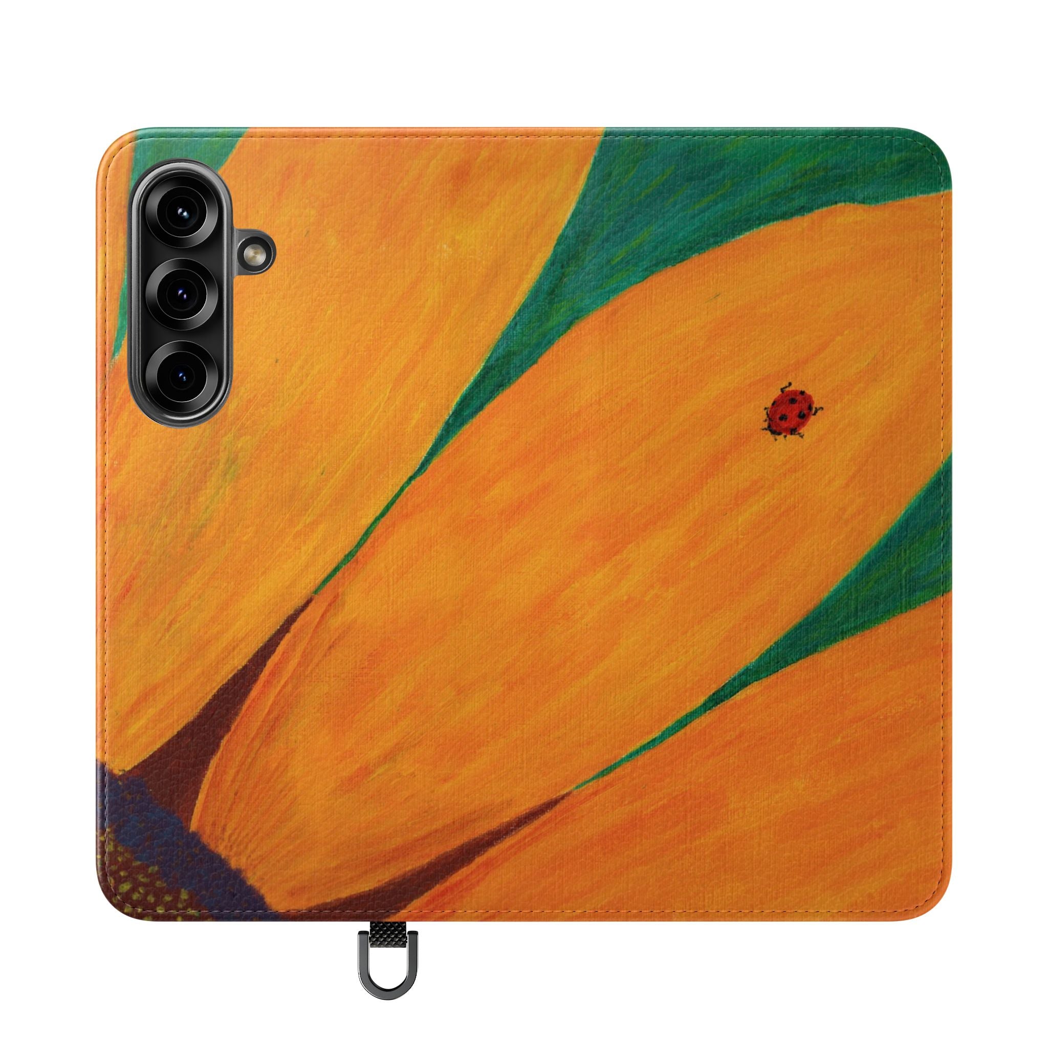 Phone Case, Ladybug on Sunflower — Flip Phone Case