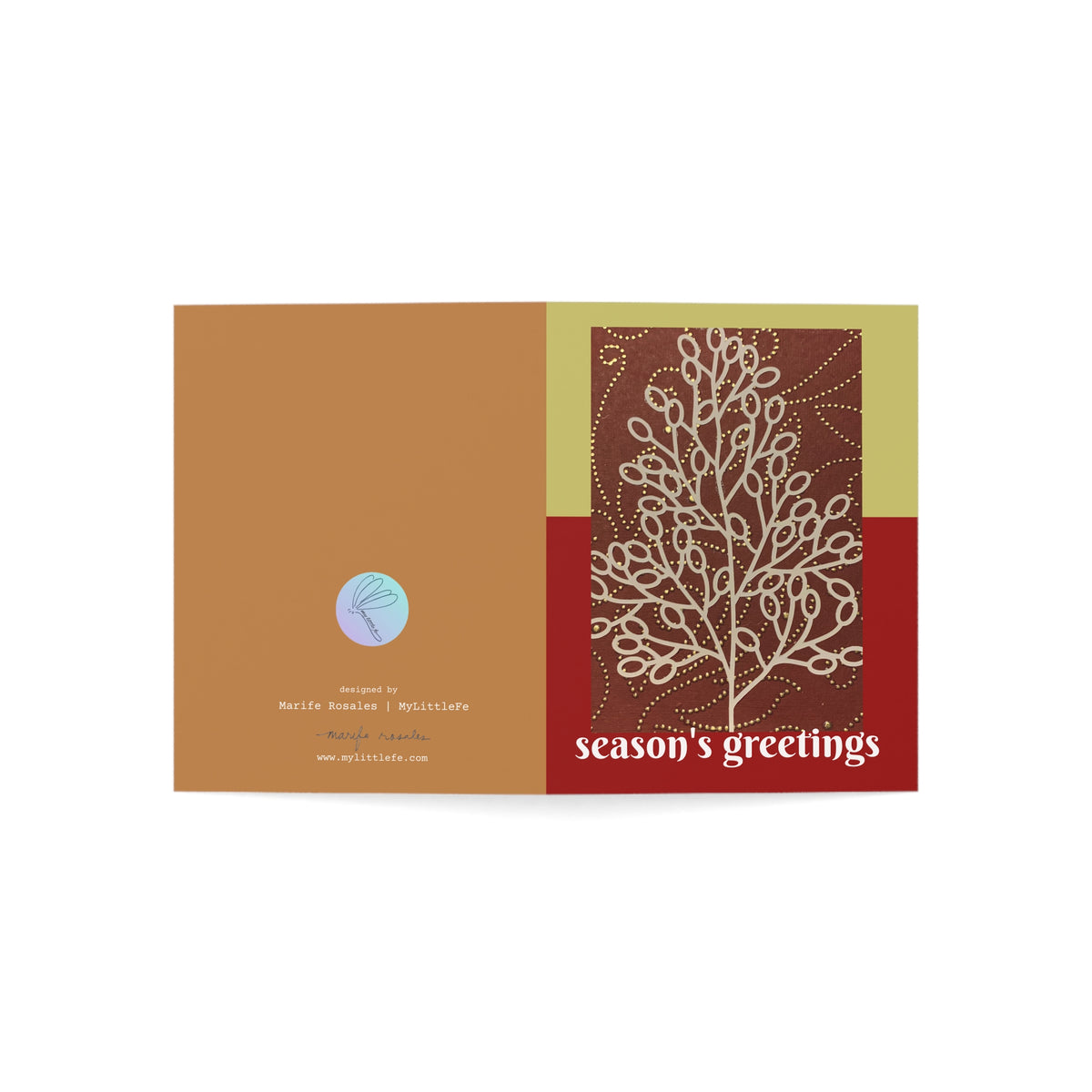 Greeting Card, Christmas Tree Collage (1, 10, or 30 pcs)