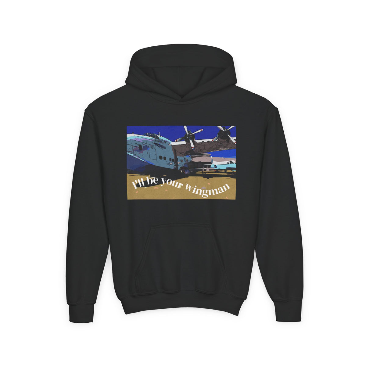 Hoodie, Kids Wingman — Stylized Airplane Photograph by Marife Rosales