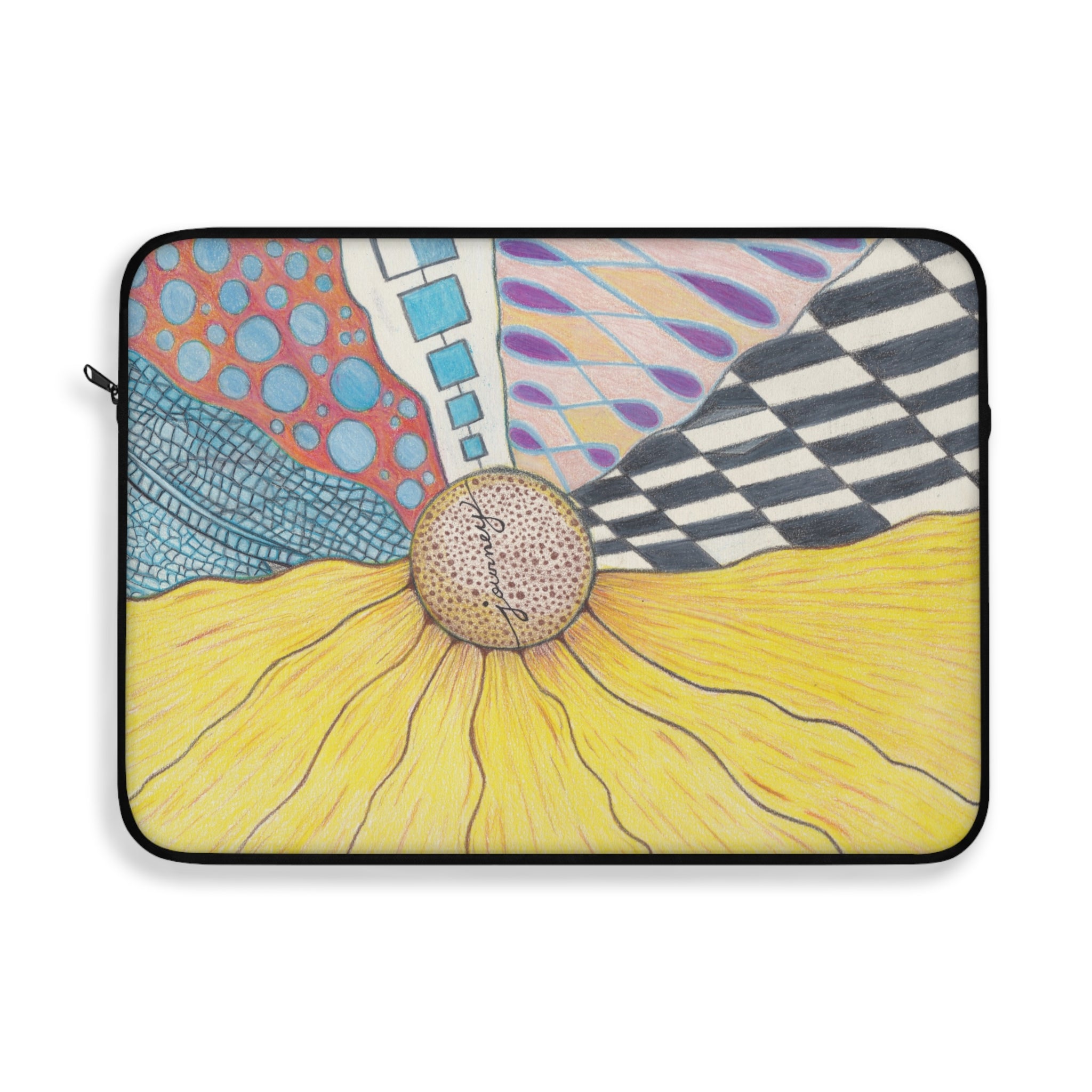 Case, Laptop Sleeve, Abstract Sunburst Colorful Patterned Art