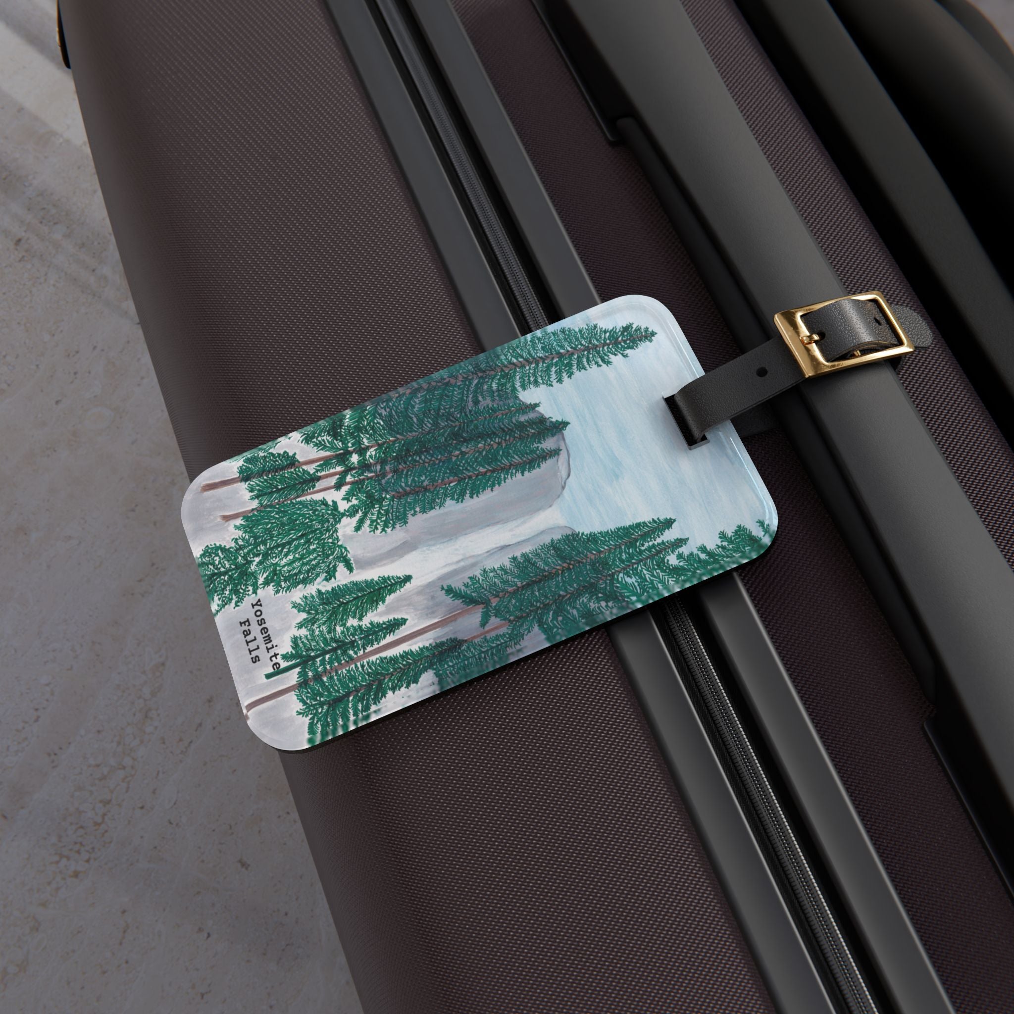 Travel, Yosemite Falls Luggage Tag
