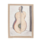 Blanket, Guitar Woman's Back Art Throw Blanket, Velveteen plush