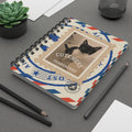 Notebook, Cuteness Guaranteed Cat Vintage Stamp - Spiral