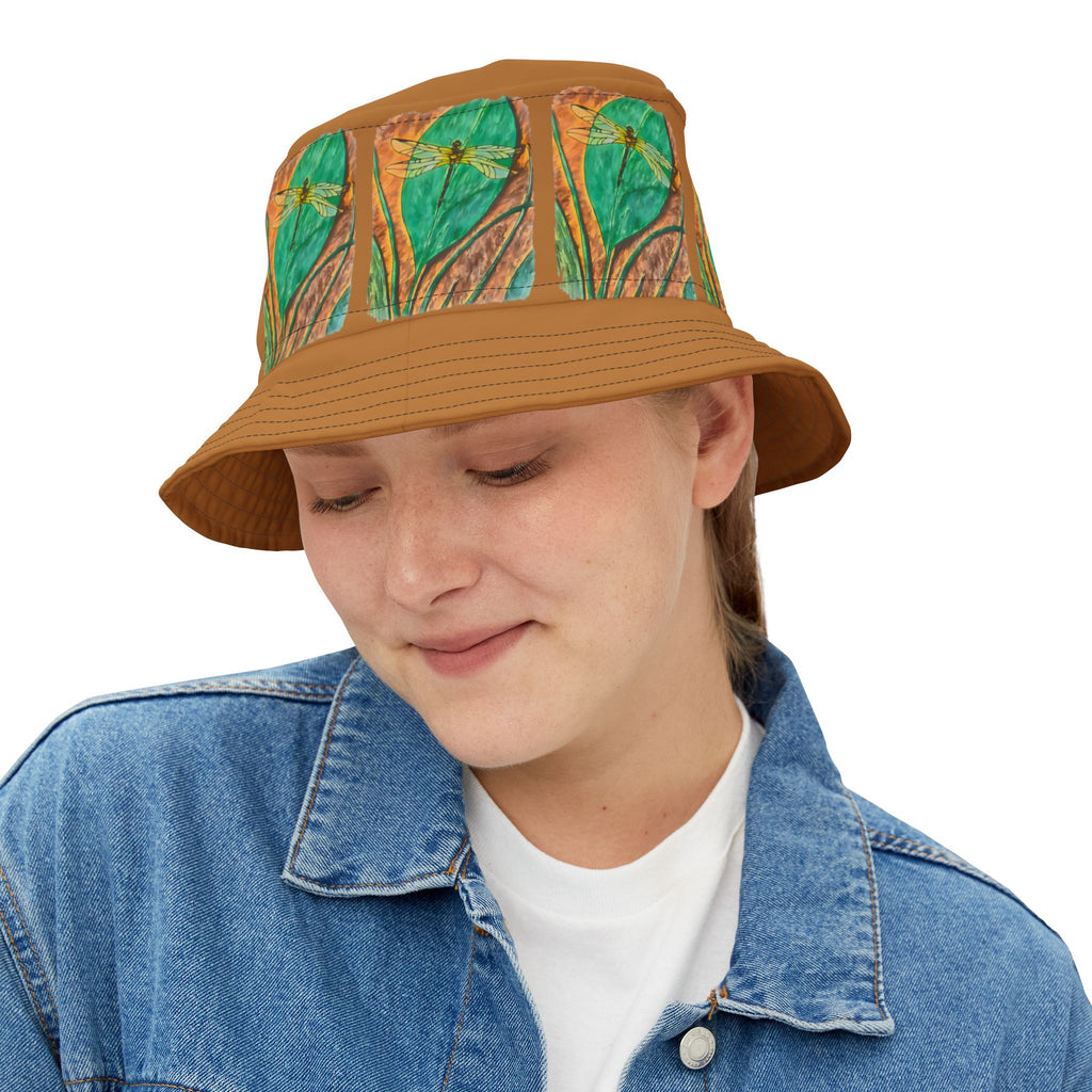 Hat, Artistic Dragonfly Bucket Hat