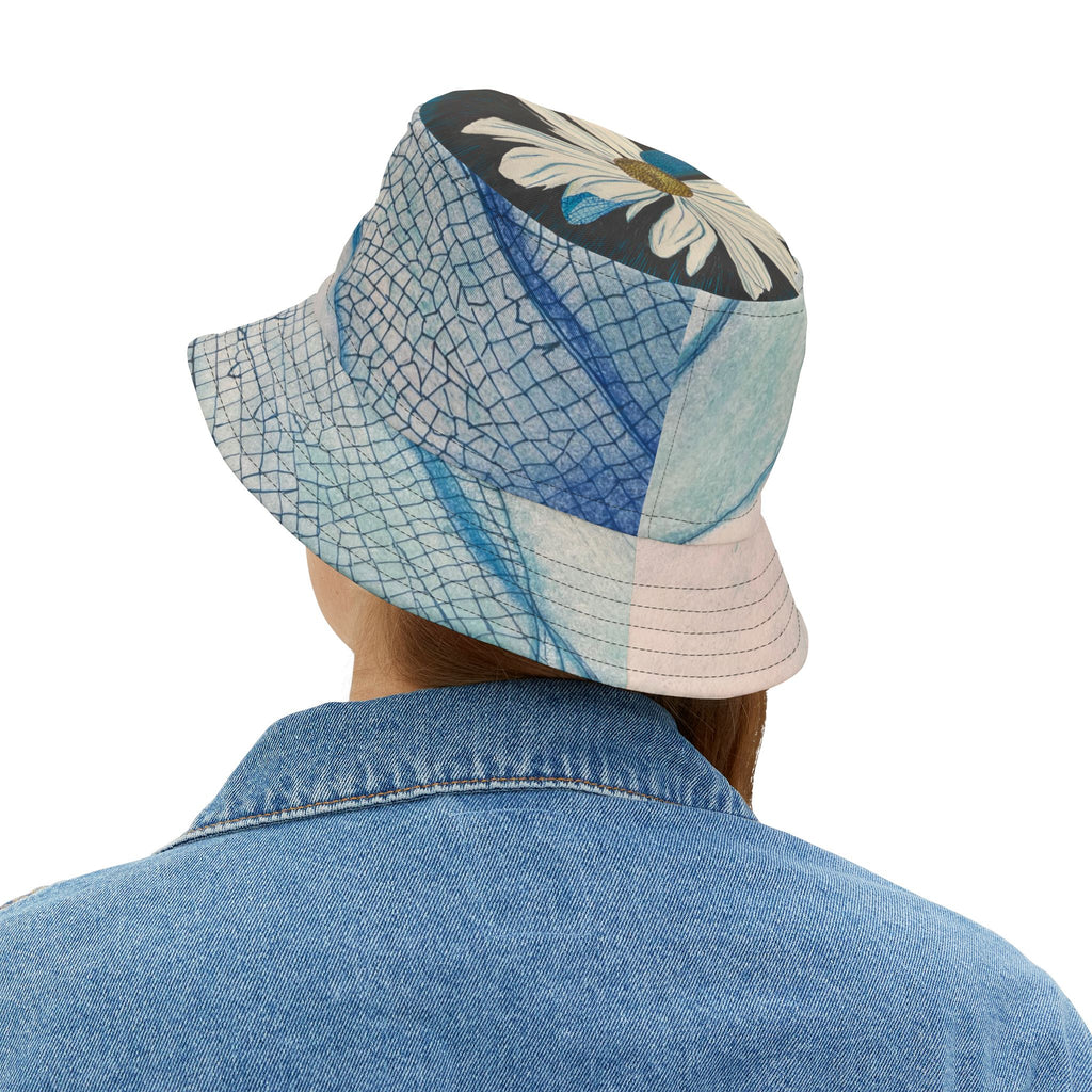 Hat, Daisy Dragonfly wings Design Bucket Hat