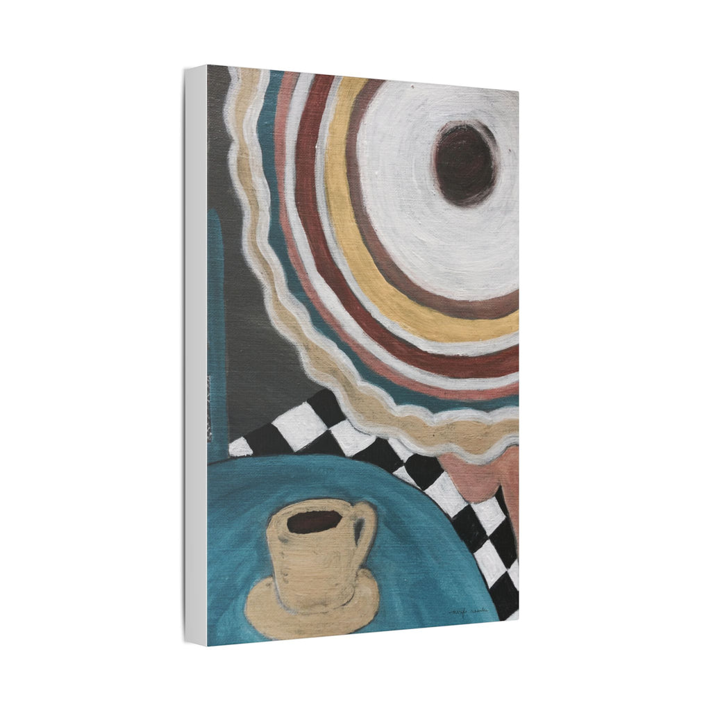 Canvas Wall Art, Woman at a Cafe